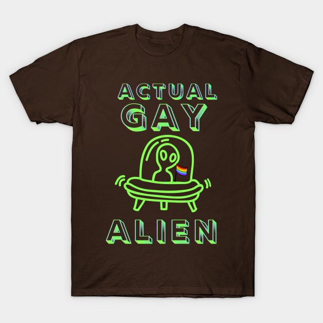 Actual Gay Alien T-Shirt by goblinbabe